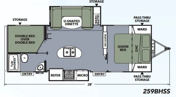 2016 Coachmen RV Apex Ultra-Lite 259BHSS - Floor plan