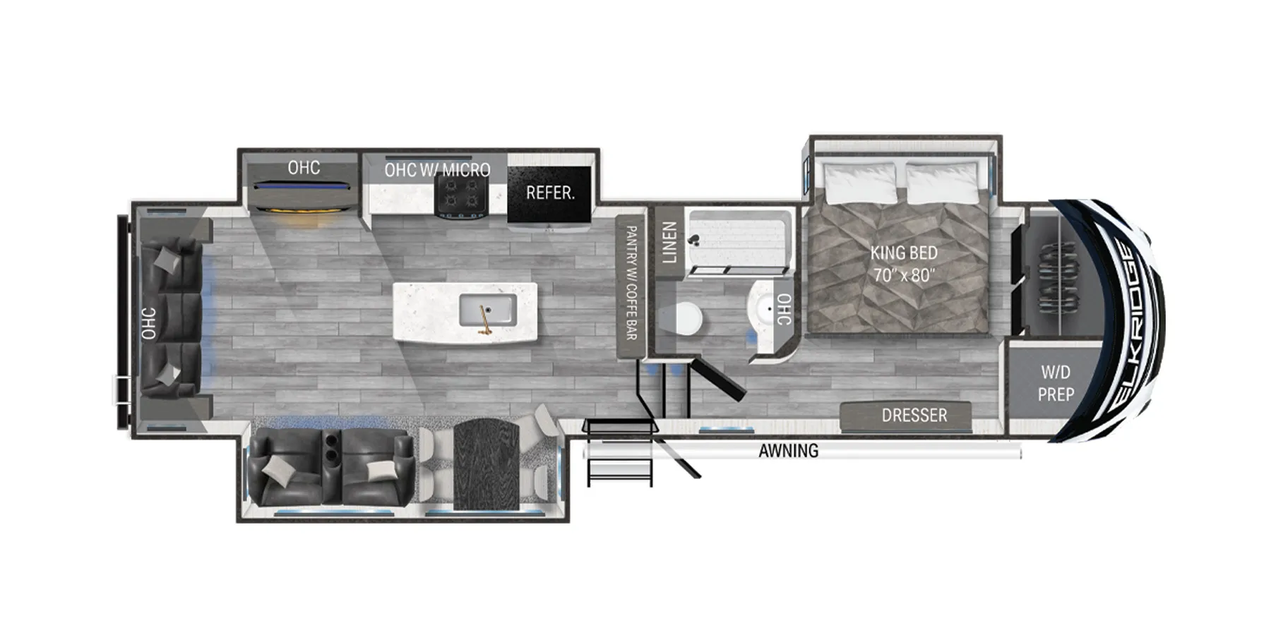 Heartland ElkRidge 32RLS floor plan
