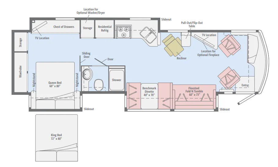 Winnebago Solei 36G floor plan