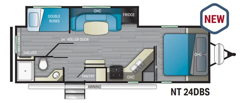 Heartland North Trail 24DBS floor plan