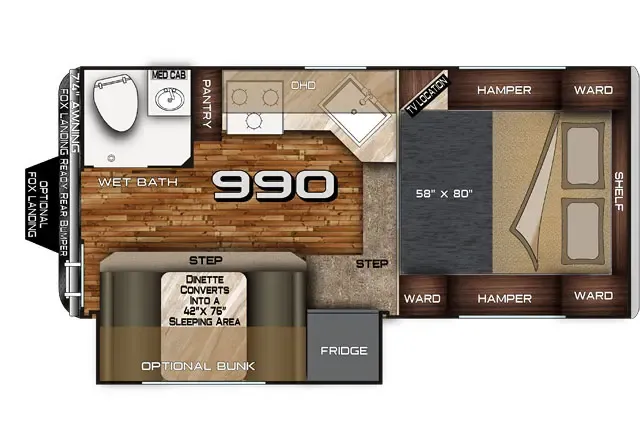 2014 Arctic Fox ARCTIC FOX 990 - Floor plan