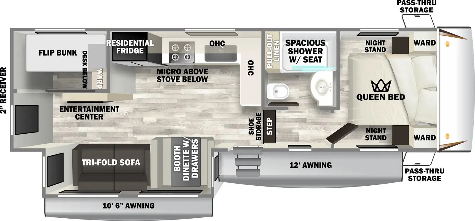 Forest River Sabre 26BBR floor plan