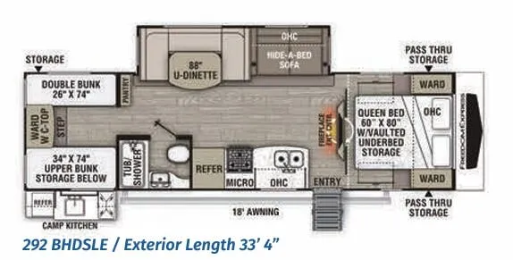 Coachmen Freedom Express Liberty Edition 292BHDSLE floor plan