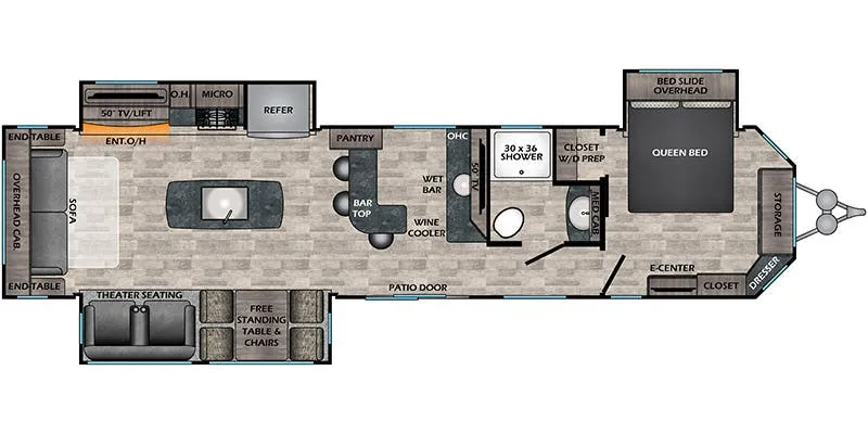 CrossRoads Hampton HP374BAR floor plan