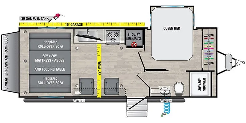 Alliance RV Valor 21T15 floor plan