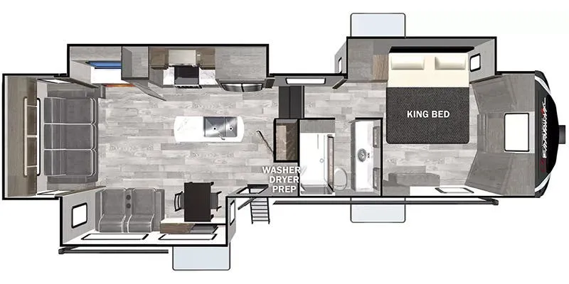 2023 Forest River Cardinal Luxury 380RLX - Floor plan