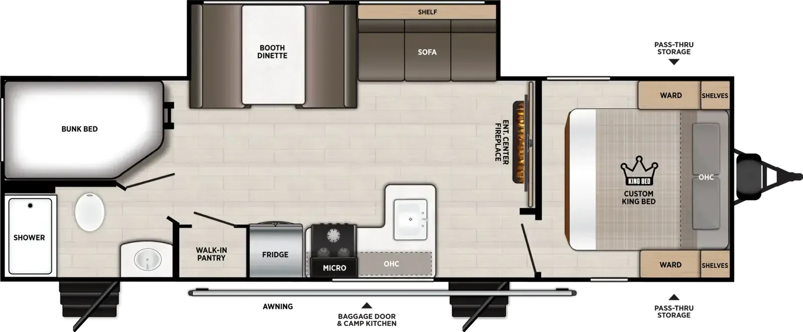 Forest River Wildwood X-Lite 263BHXL floor plan