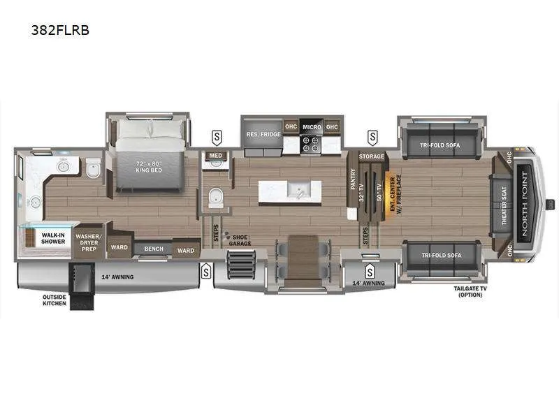 2024 Jayco North Point 382FLRB - Floor plan