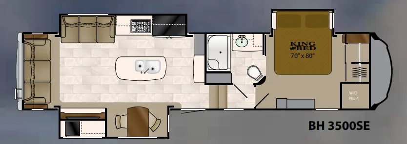 Heartland Bighorn 3500SE floor plan