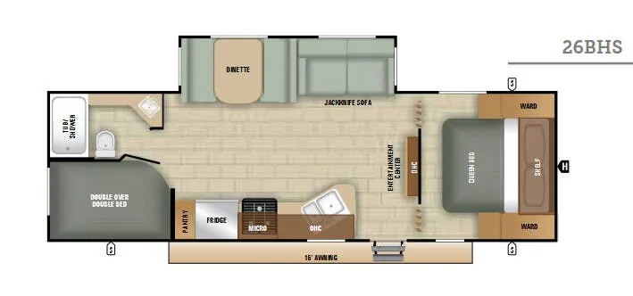 Starcraft Avalon 26BHS floor plan