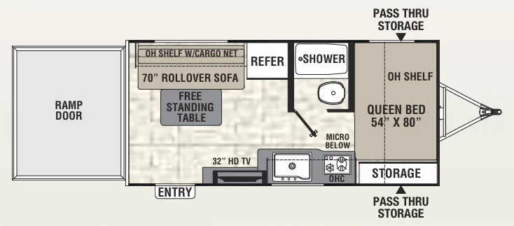 Coachmen Freedom Express Blast 17BLSE floor plan