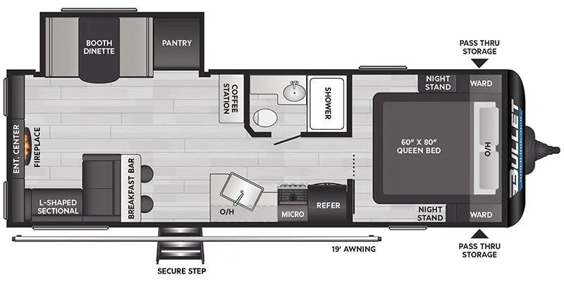2025 Keystone Bullet Crossfire West 266RLSWE floor plan