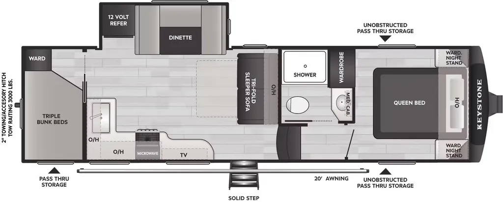 2026 Keystone Cougar Sport 2700BH floor plan