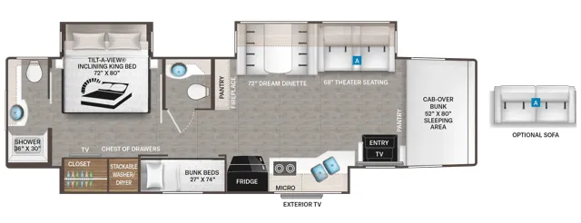 Thor Motor Coach Pasadena 38XL floor plan