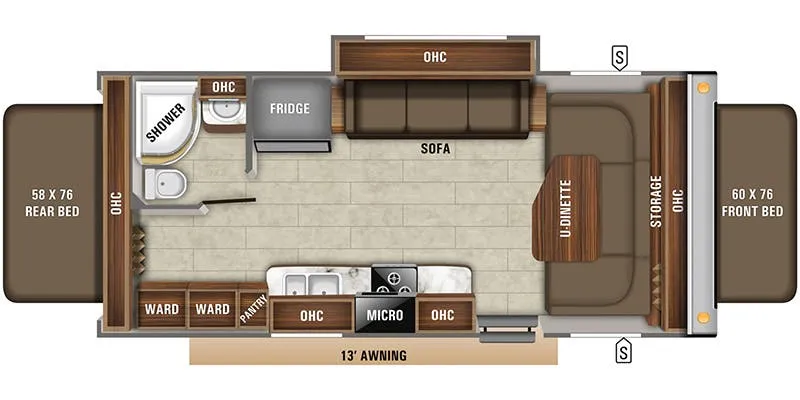 2017 Jayco Jay Feather X23B floor plan