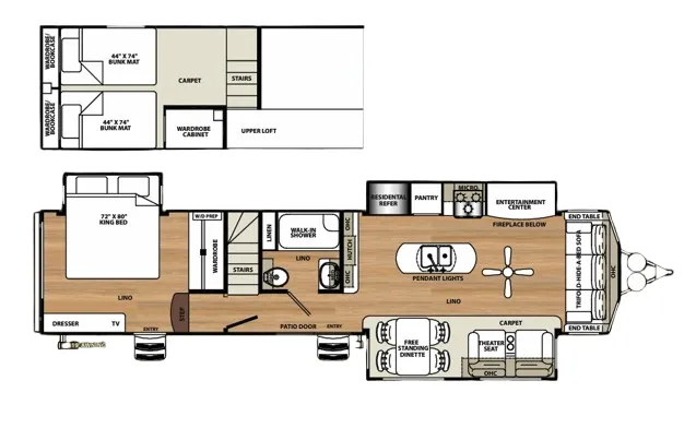 Forest River Sierra Destination 399LOFT floor plan