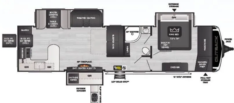 Keystone Outback 332ML floor plan