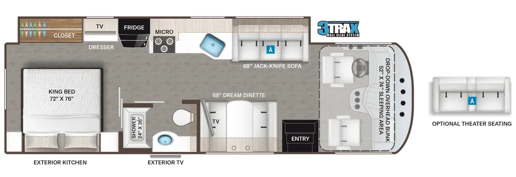 2024 Thor Motor Coach Resonate 29D floor plan