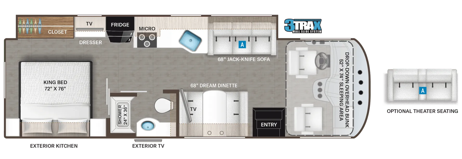 2024 Thor Motor Coach Resonate 29D - Floor plan