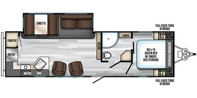 2019 Forest River RV ALPHA WOLF 27RK - Floor plan