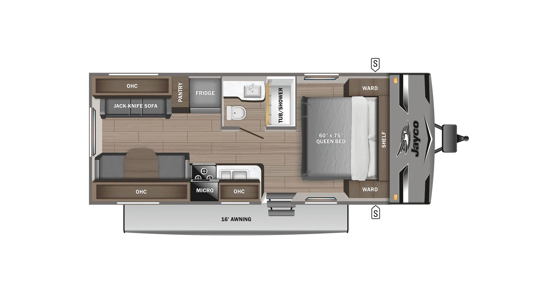 2020 Jayco Jay Flight 212QBW - Floor plan