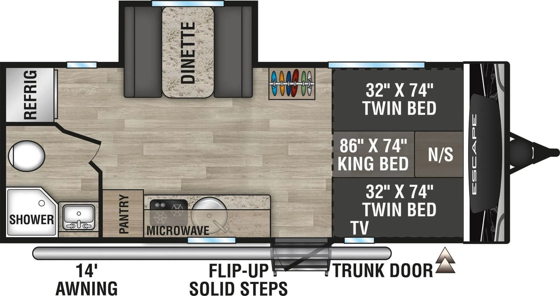 K-Z Escape E201TB floor plan