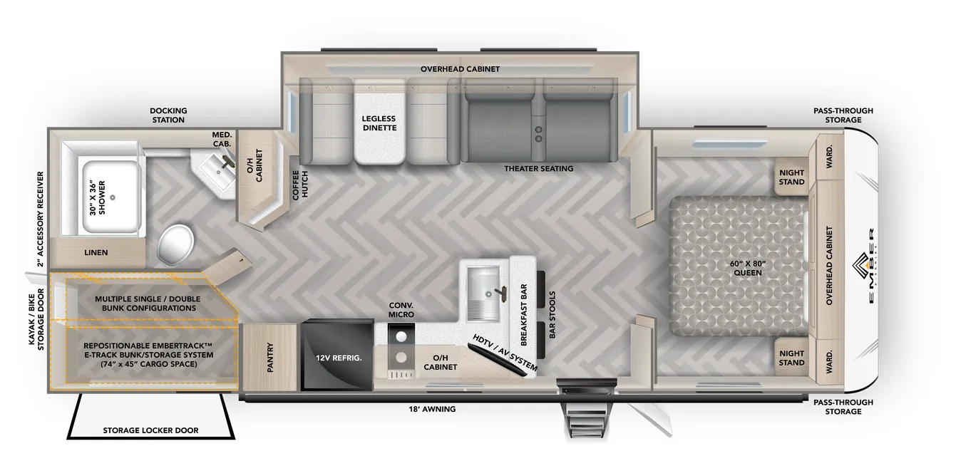 Ember RV E-Series 26ETS floor plan