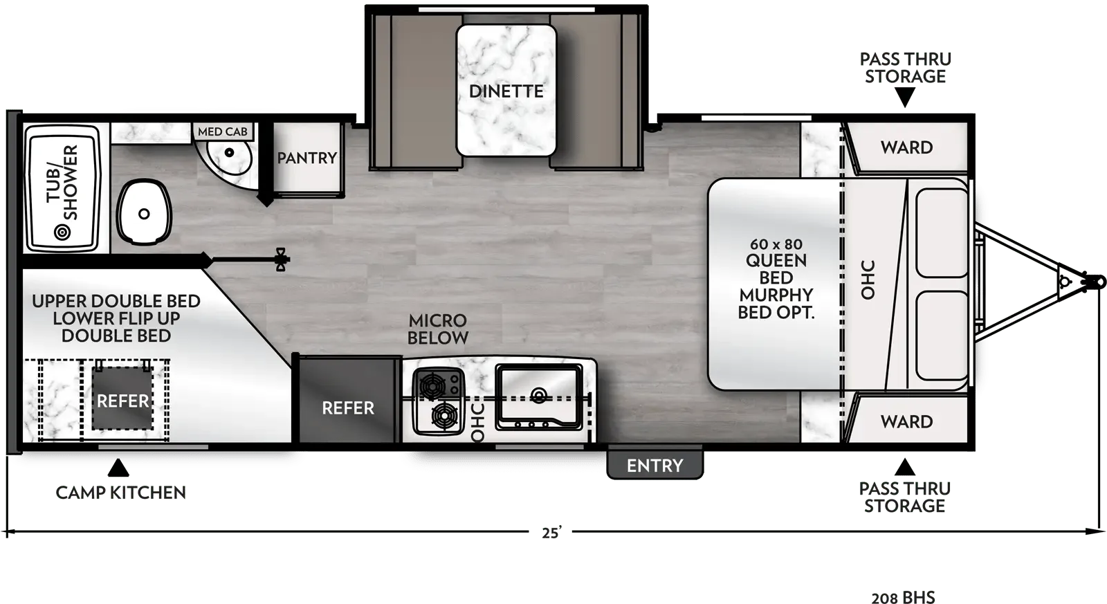 2026 Coachmen Apex 208BHS - Floor plan
