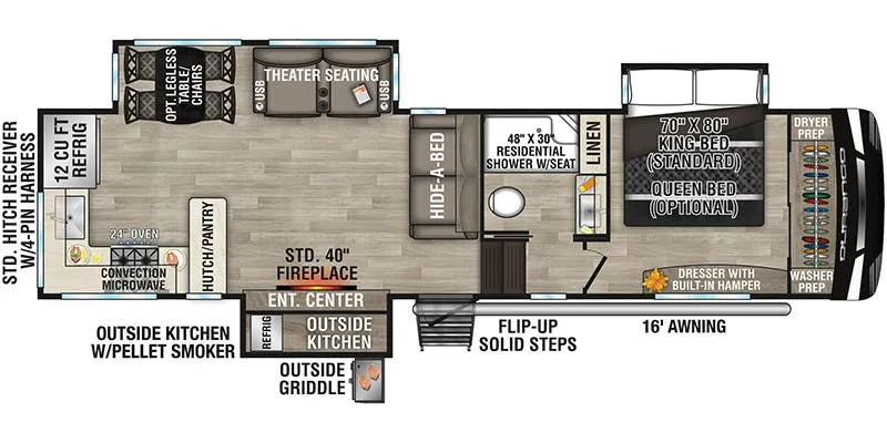 K-Z Durango D321RKT floor plan