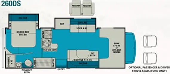 2015 Coachmen Leprechaun 260DS floor plan