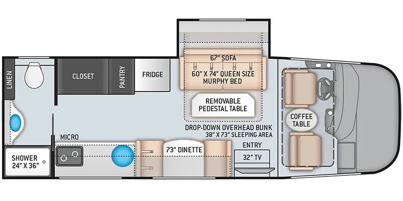 Thor Motor Coach Axis 24.3 floor plan