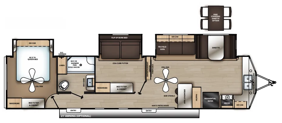 Coachmen Catalina Destination 39FKTS floor plan