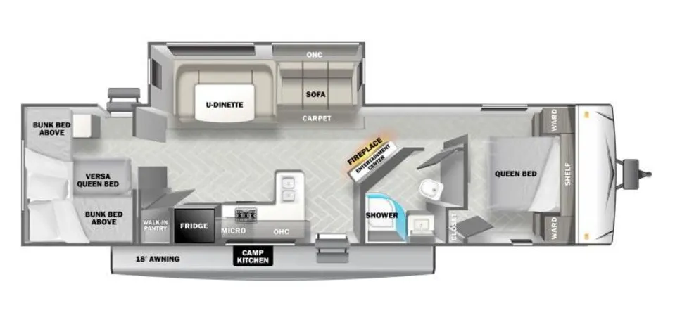 Forest River EVO Elite 2960VB floor plan