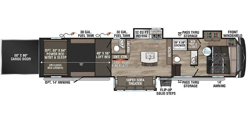 K-Z Venom V3815TK floor plan