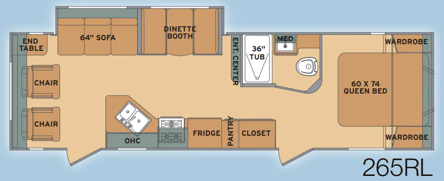 Shasta Flyte 265RL floor plan