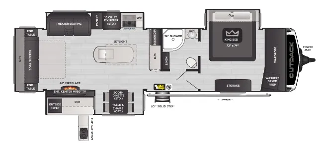 Keystone Outback 330RL floor plan