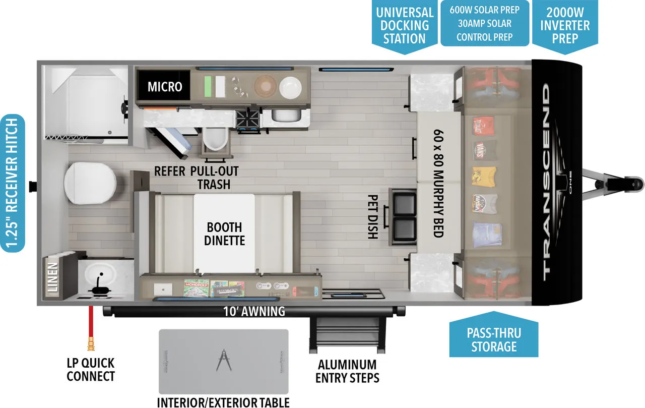 2025 Grand Design Transcend One 151RB - Floor plan