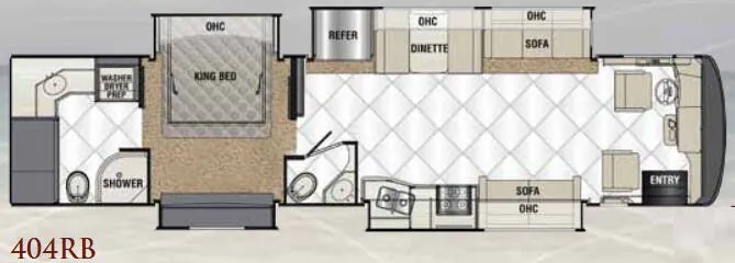 Coachmen Sportscoach Cross Country 404RB floor plan