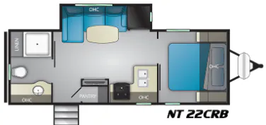 Heartland North Trail 22CRB floor plan