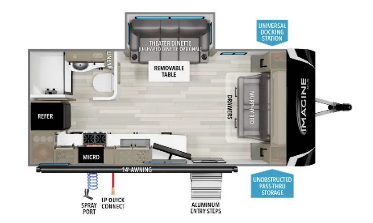 Grand Design Imagine XLS 17MKE floor plan