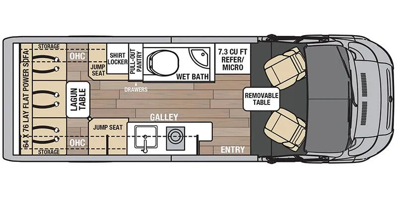 2025 Coachmen Nova 20C - Floor plan