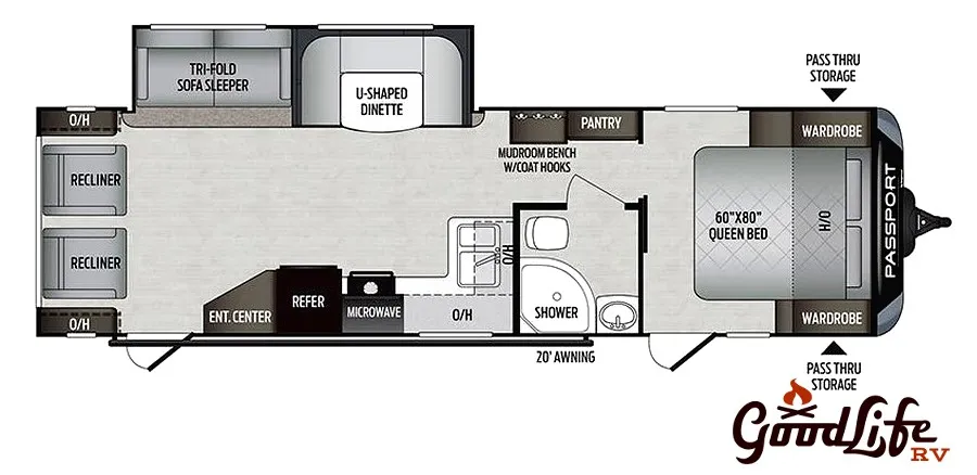 2020 Keystone Passport GT 2900RL - Floor plan