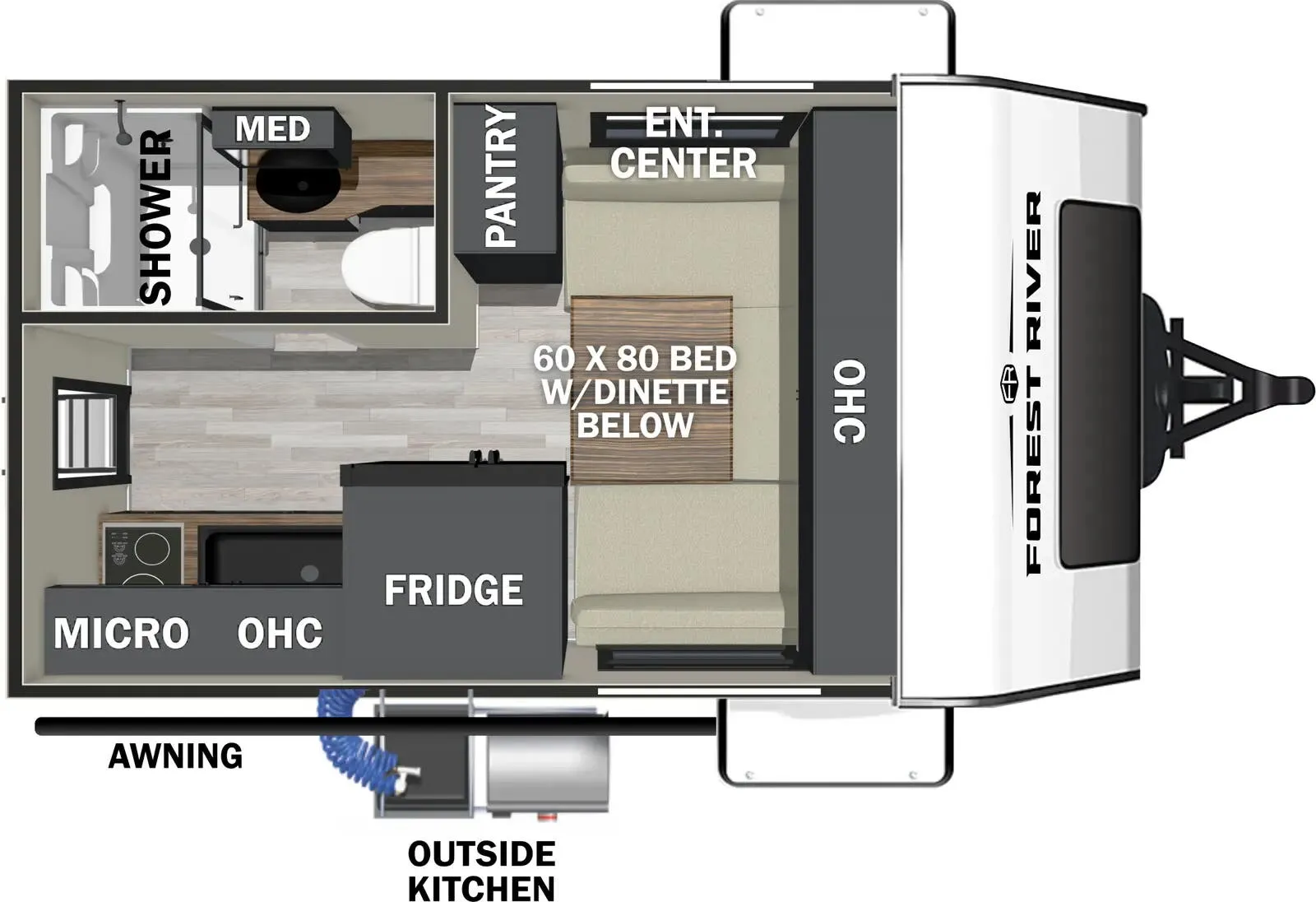 2025 Forest River IBEX 16RKB - Floor plan