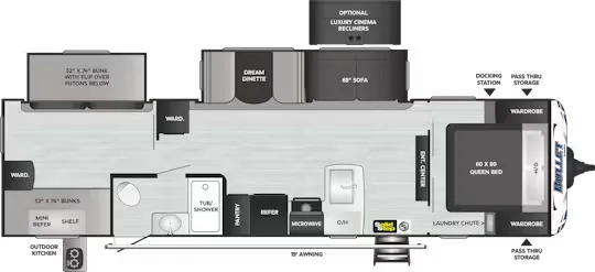 2014 Keystone Bullet Premium 308BHS floor plan