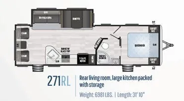 Keystone Springdale 271RL floor plan