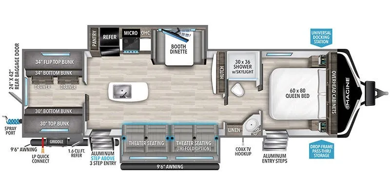 2024 Grand Design Imagine 3210BH floor plan