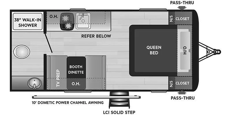 2022 Keystone Hideout 178RB - Floor plan