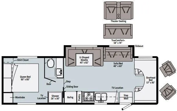 Winnebago Minnie Winnie 31K floor plan