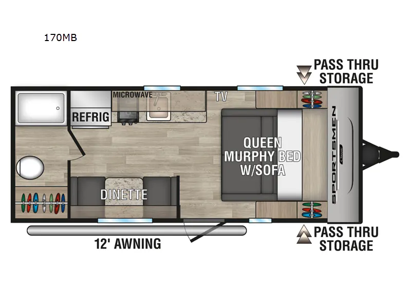 2024 K-Z Sportsmen Classic 170MB — Floor plan