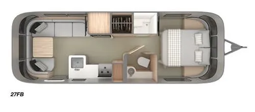 2019 Airstream Globetrotter 27FB - Floor plan